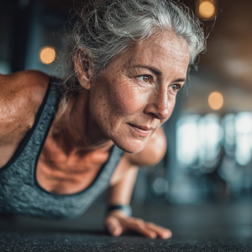 Възрастни хора правят йога